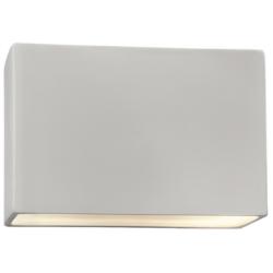 Ambiance 6&quot;H Bisque Wide Rectangle Closed ADA Outdoor Sconce