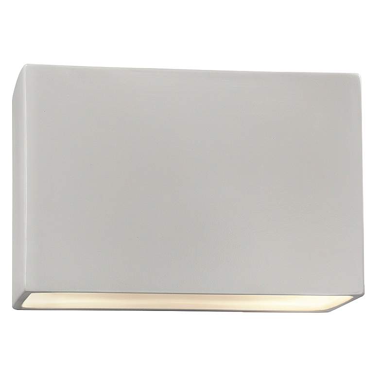 Image 1 Ambiance 6"H Bisque Wide Rectangle Closed ADA Wall Sconce