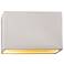 Ambiance 6"H Bisque Wide Rectangle Closed ADA Wall Sconce