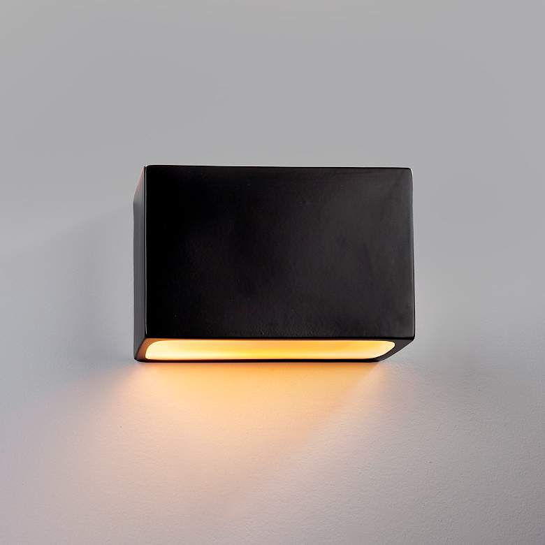 Image 2 Ambiance 6"H Bisque Wide Rectangle Closed ADA Wall Sconce more views