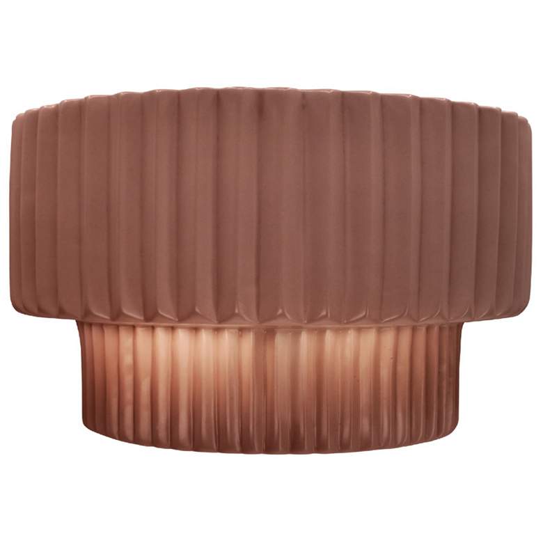 Image 1 Ambiance 6"H Canyon Clay Tier Pleated ADA LED Wall Sconce