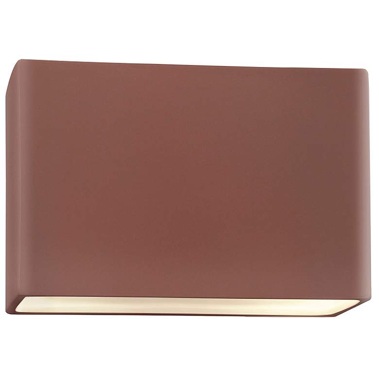 Image 1 Ambiance 6"H Canyon Clay Wide Rectangle Closed ADA Sconce