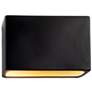 Ambiance 6"H Carbon Black Wide Rectangle Closed ADA Sconce
