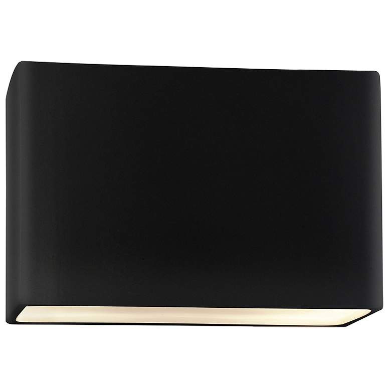Image 1 Ambiance 6"H Carbon Wide Rectangle Closed ADA Outdoor Sconce