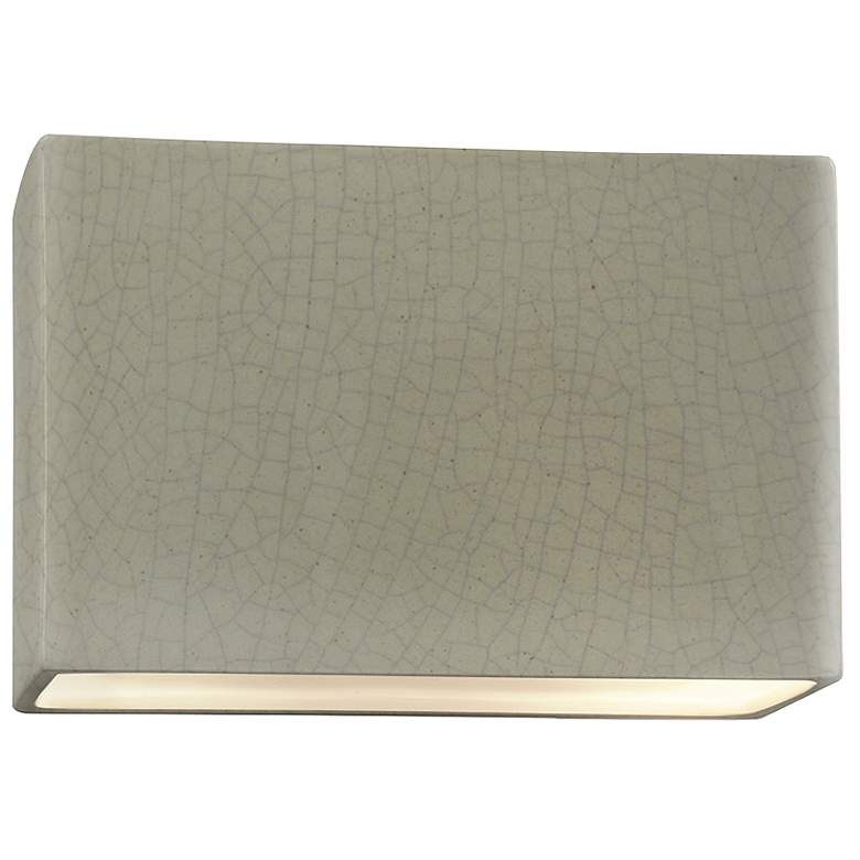 Image 1 Ambiance 6"H Celadon Wide Rectangle Closed ADA Wall Sconce