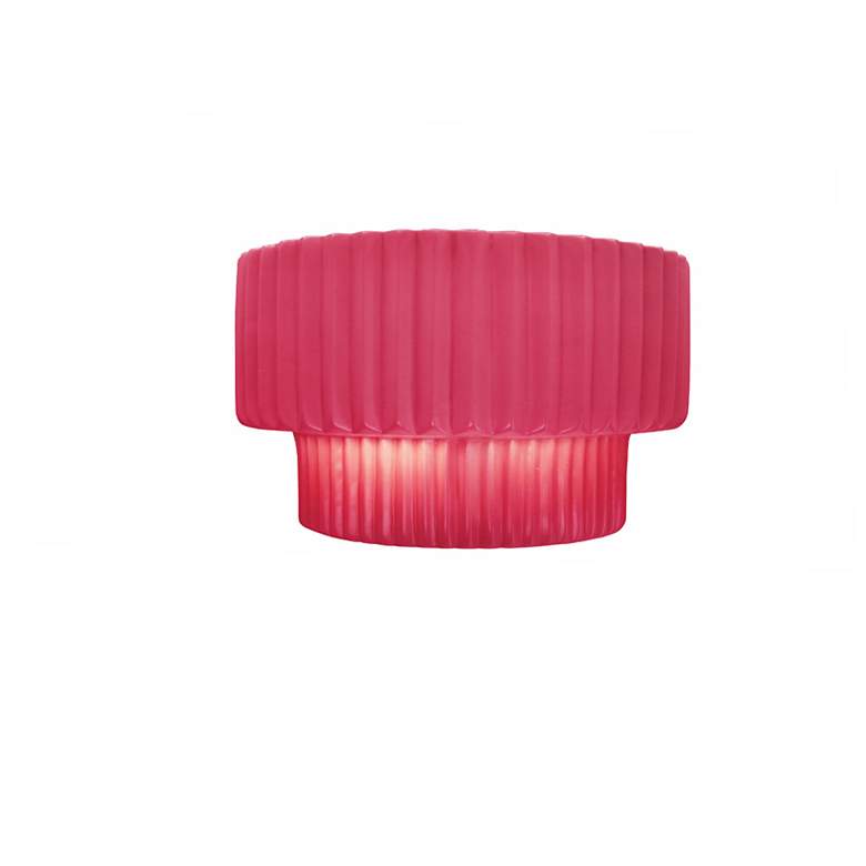 Image 2 Ambiance 6"H Cerise Tier Pleated ADA LED Wall Sconce