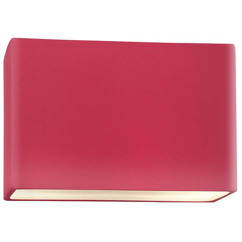 Image 1 Ambiance 6"H Cerise Wide Rectangle Closed ADA Outdoor Sconce