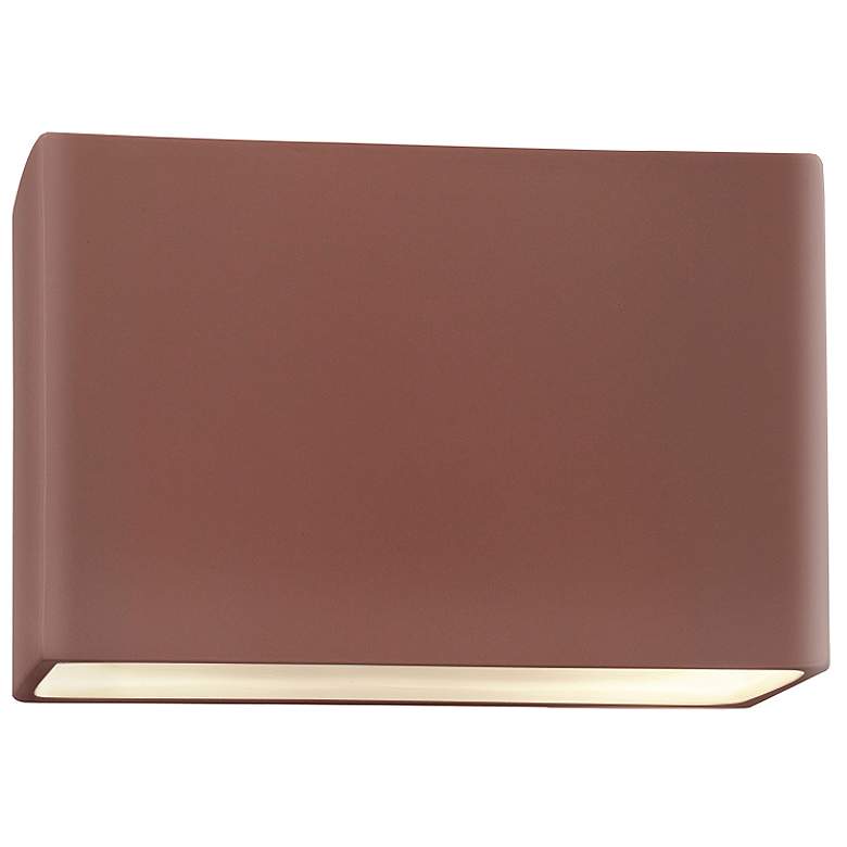 Image 1 Ambiance 6"H Clay Wide Rectangle LED ADA Outdoor Wall Sconce
