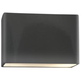Ambiance 6"H Gray Wide Rectangle Closed LED ADA Wall Sconce Ambiance 6"H Gray Wide Rectangle Closed LED ADA Wall Sconce