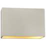 Ambiance 6"H Matte White Gold Closed ADA Outdoor Wall Sconce
