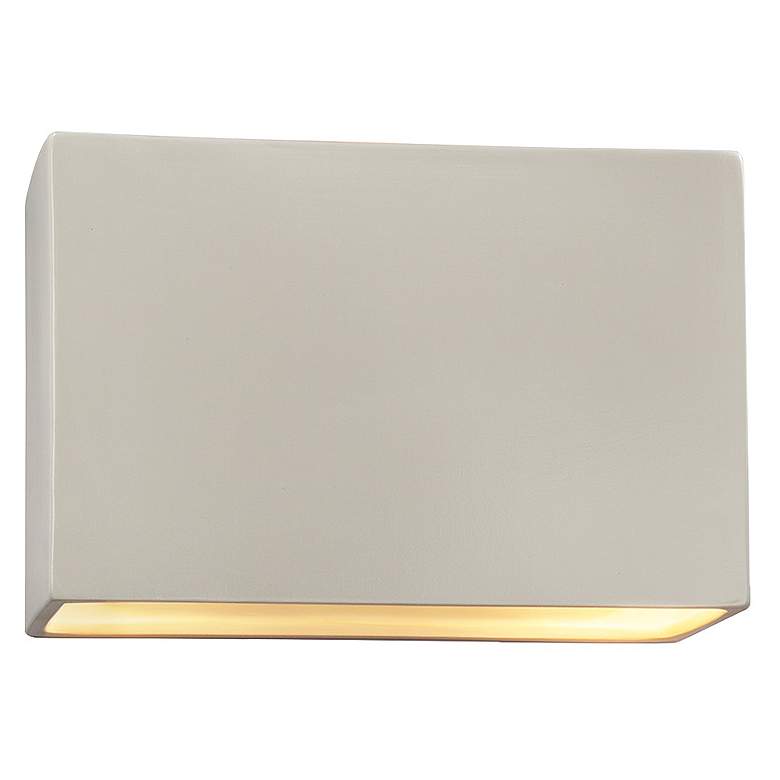 Image 1 Ambiance 6"H Matte White Wide Rectangle Closed ADA Sconce