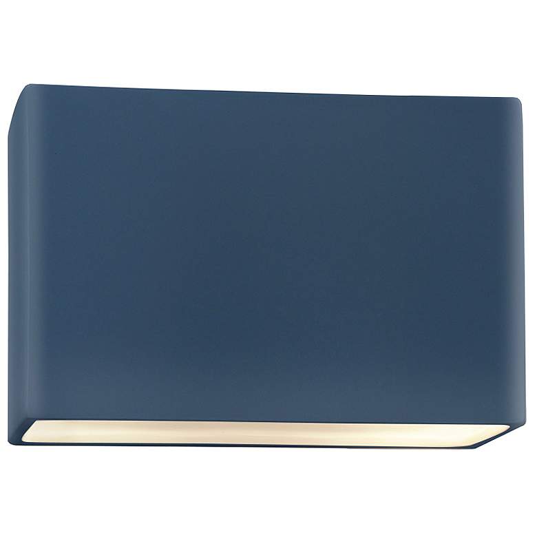 Image 1 Ambiance 6"H Midnight Sky White Wide Rectangle ADA Sconce