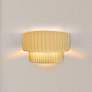 Thumbnail1 of Ambiance 6"H Muted Yellow Tier Pleated ADA LED Wall Sconce