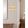 Thumbnail3 of Ambiance 6"H Muted Yellow Tier Pleated ADA LED Wall Sconce more views