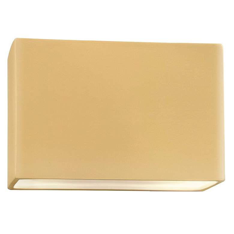 Image 1 Ambiance 6"H Open Muted Yellow Small Rectangle Wide ADA LED Wall Sconc
