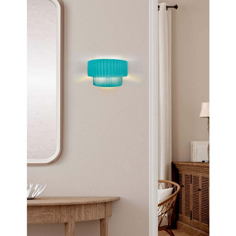 Image 3 Ambiance 6"H Reflecting Pool Tier Pleated ADA LED Wall Sconce more views