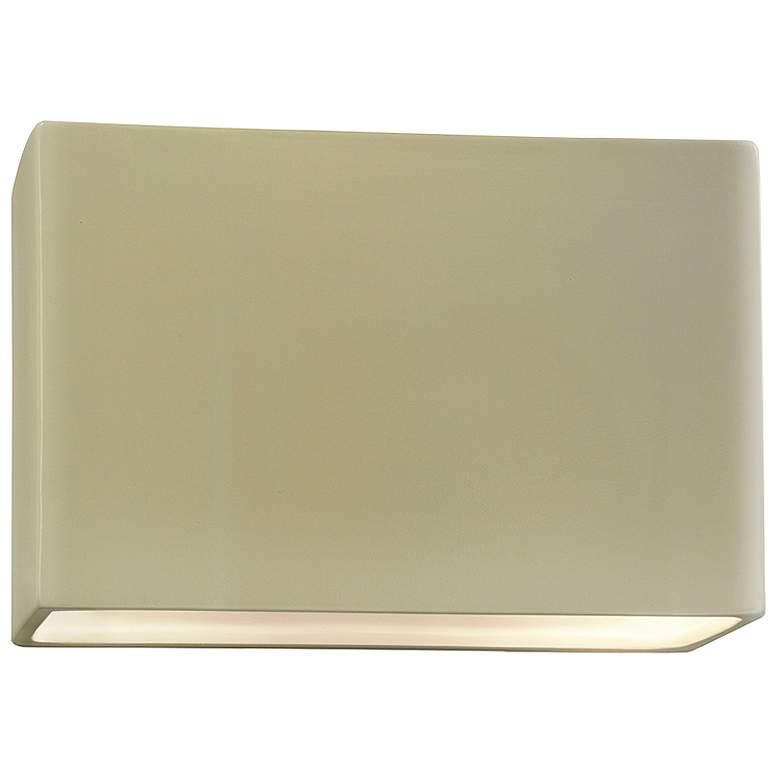 Image 1 Ambiance 6 inchH Vanilla Gloss Wide Rectangle ADA Wall Sconce