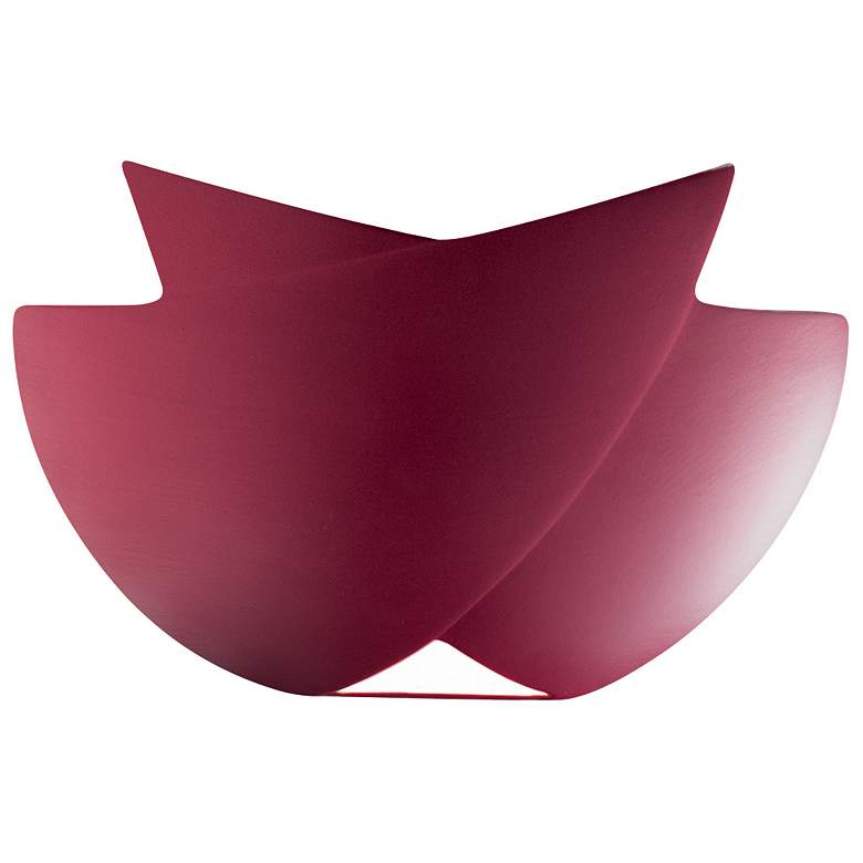 Image 1 Ambiance 7 3/4 inch High Cerise Ceramic Fema LED Wall Sconce