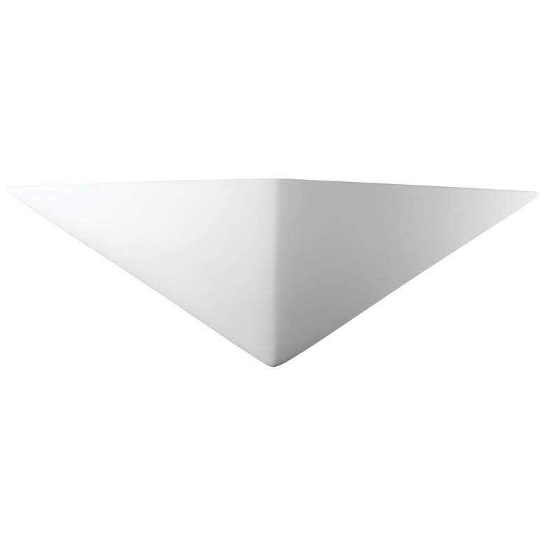 Image 1 Ambiance 7 inch High Bisque Triangle ADA Wall Sconce