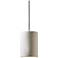 Ambiance 7"W Polished Chrome and Bisque Ceramic Mini Pendant