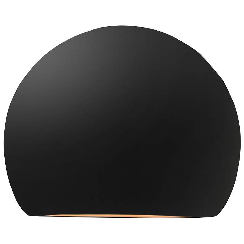 Image 1 Ambiance 8" Carbon Matte Black/Champagne Gold Globe ADA Outdoor LED Sc