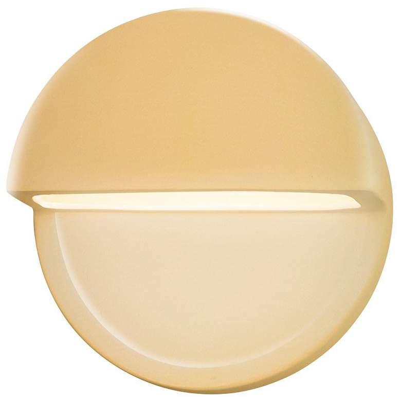 Image 1 Ambiance 8" Closed Top Muted Yellow Dome ADA Outdoor LED Wall Sconce
