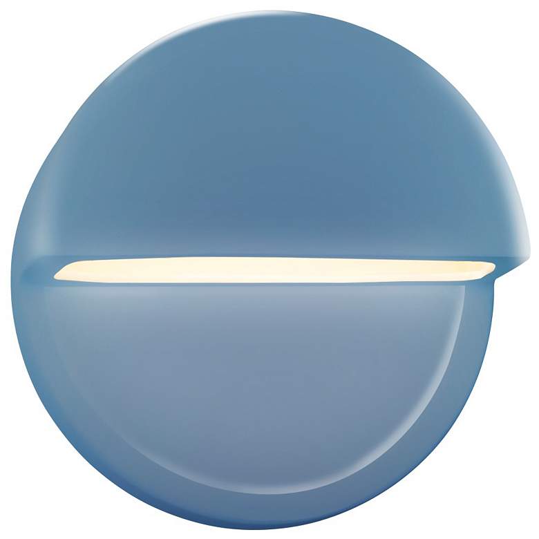 Image 1 Ambiance 8" Closed Top Sky Blue Dome ADA Outdoor LED Wall Sconce