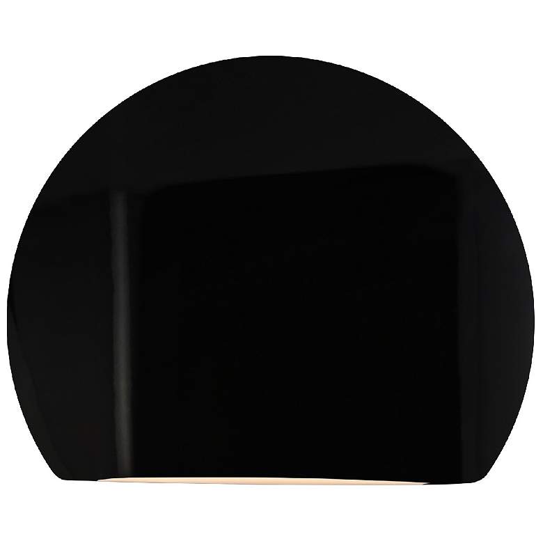 Image 1 Ambiance 8" Gloss Black/Matte White Globe ADA Outdoor LED Wall Sconce