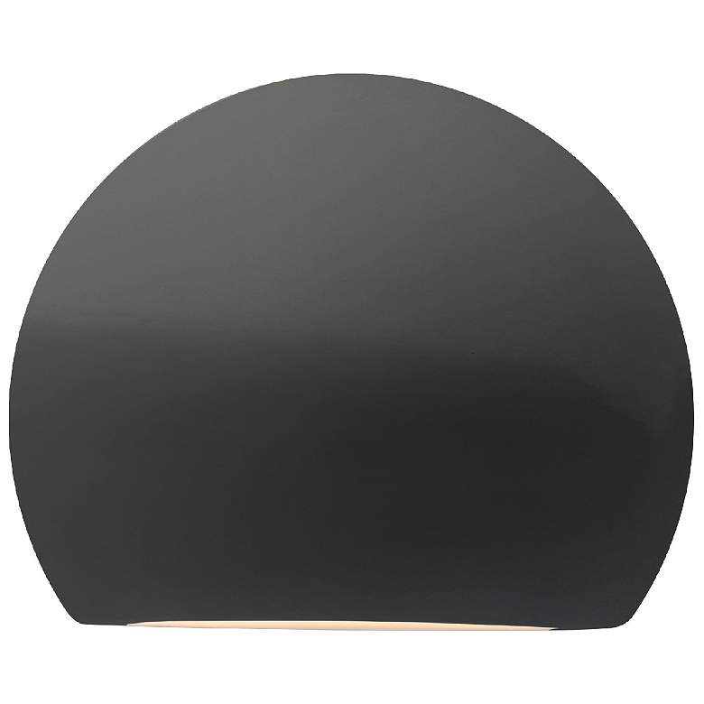 Image 1 Ambiance 8" Gloss Grey Globe ADA Outdoor LED Wall Sconce