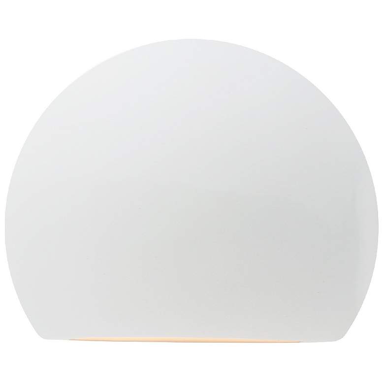 Image 1 Ambiance 8" Gloss White Sided Globe ADA Outdoor LED Sconce