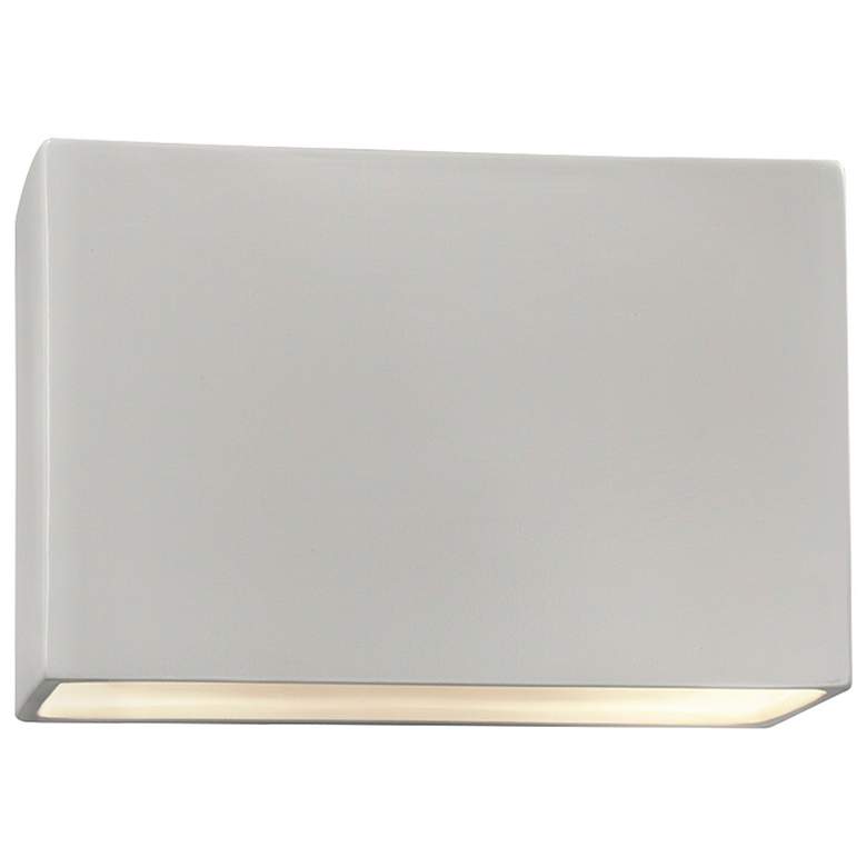 Image 1 Ambiance 8" High Bisque Large Wide Rectangle ADA Wall Sconce