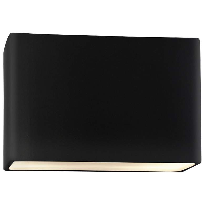 Image 1 Ambiance 8 inch High Carbon Black Wide Rectangle ADA Wall Sconce
