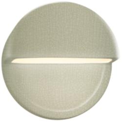 Ambiance 8&quot; High Celadon Crackle Dome LED ADA Outdoor Sconce