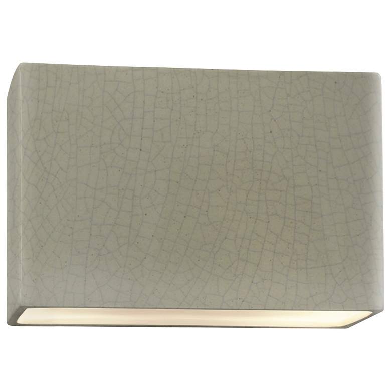 Image 1 Ambiance 8" High Celadon Crackle LED ADA Outdoor Wall Sconce