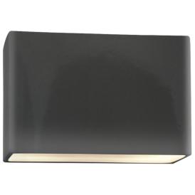 Ambiance 8" High Gloss Gray Wide Rectangle ADA Wall Sconce Ambiance 8" High Gloss Gray Wide Rectangle ADA Wall Sconce