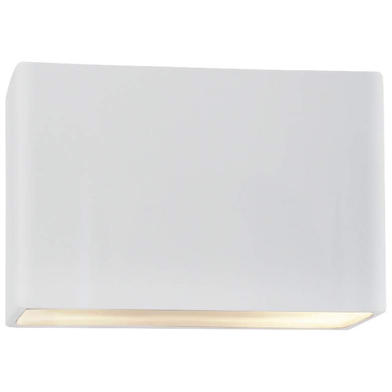 Image 2 Ambiance 8" High Gloss White Ceramic ADA Wall Sconce