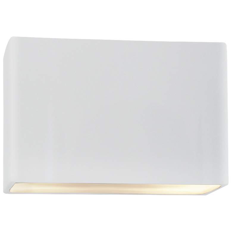 Image 1 Ambiance 8 inch High Gloss White Ceramic Closed ADA Wall Sconce