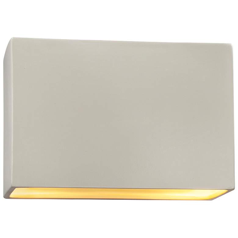 Image 1 Ambiance 8 inch High Matte White Gold Closed Top ADA Wall Sconce
