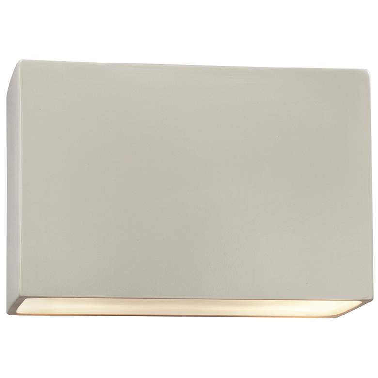Image 1 Ambiance 8 inch High Matte White Wide Rectangle ADA Wall Sconce