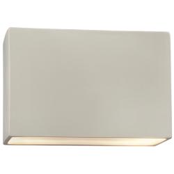 Ambiance 8&quot; High Matte White Wide Rectangle ADA Wall Sconce