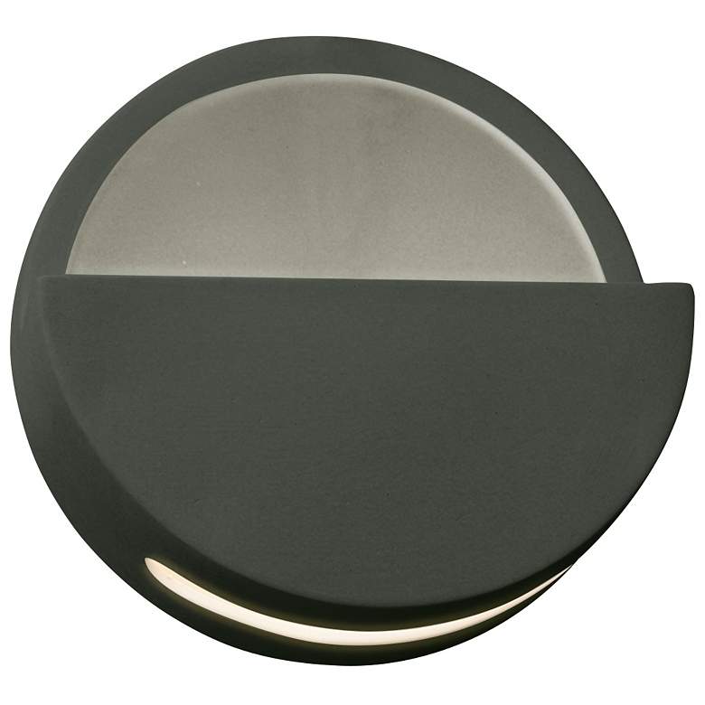 Image 1 Ambiance 8" High Pewter Green Dome LED ADA Wall Sconce