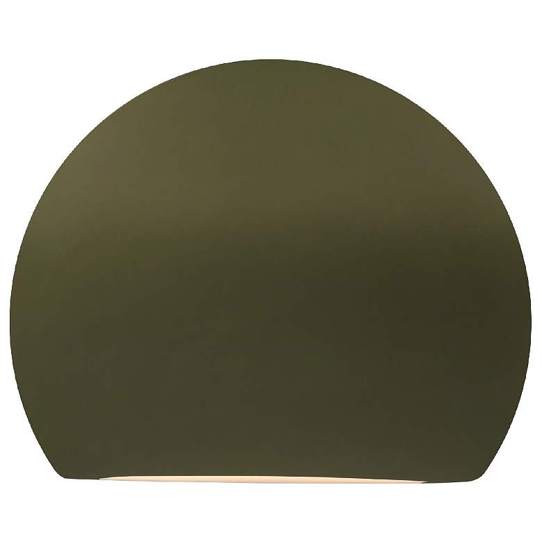 Image 1 Ambiance 8" Matte Green Globe ADA Outdoor LED Wall Sconce