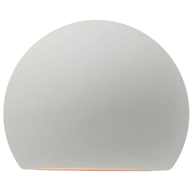Image 1 Ambiance 8" Matte White/Champagne Gold Globe ADA Outdoor LED Wall Scon