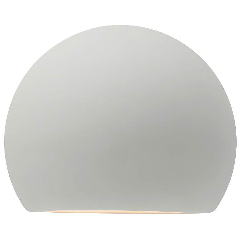 Image 1 Ambiance 8" Matte White Globe ADA Outdoor LED Wall Sconce