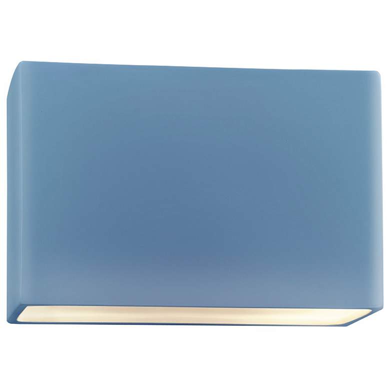 Image 1 Ambiance 8" Open Sky Blue Large Rectangle Wide ADA Outdoor LED Wall Sc