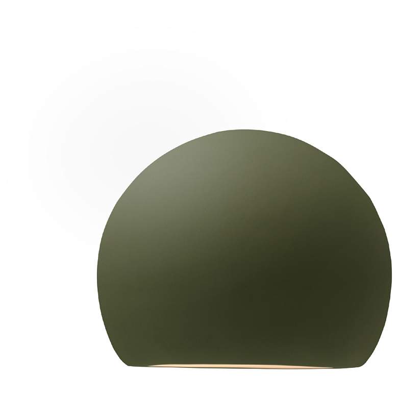 Image 1 Ambiance 8" Pewter Green Globe ADA LED Wall Sconce