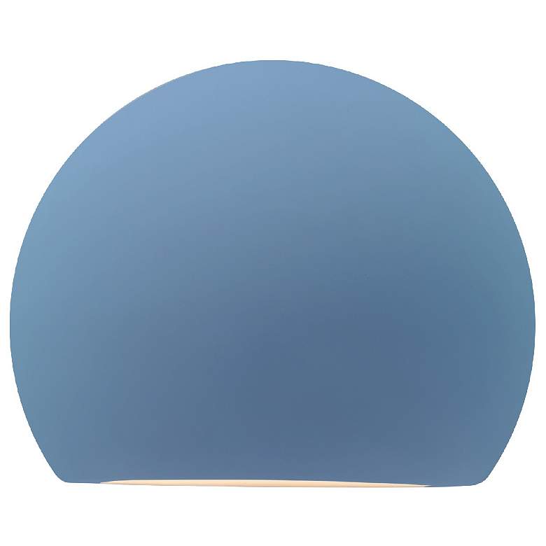 Image 1 Ambiance 8" Sky Blue Globe ADA Outdoor LED Wall Sconce