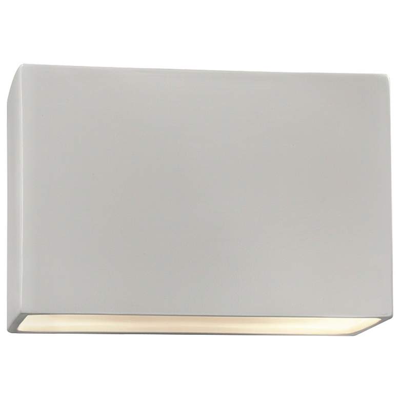 Image 1 Ambiance 8"H Bisque Wide Rectangle Closed ADA Outdoor Sconce