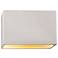 Ambiance 8"H Bisque Wide Rectangle Closed ADA Wall Sconce