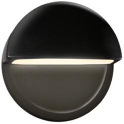 Ambiance 8&quot;H Black Dome Closed LED ADA Outdoor Wall Sconce